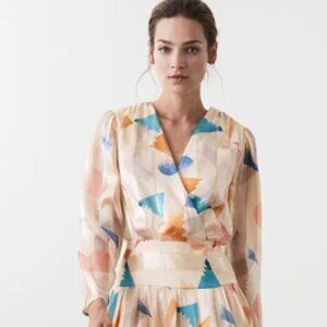 Mint Condition Melody Silk Metallic Fit And Flare Dress - Size 0